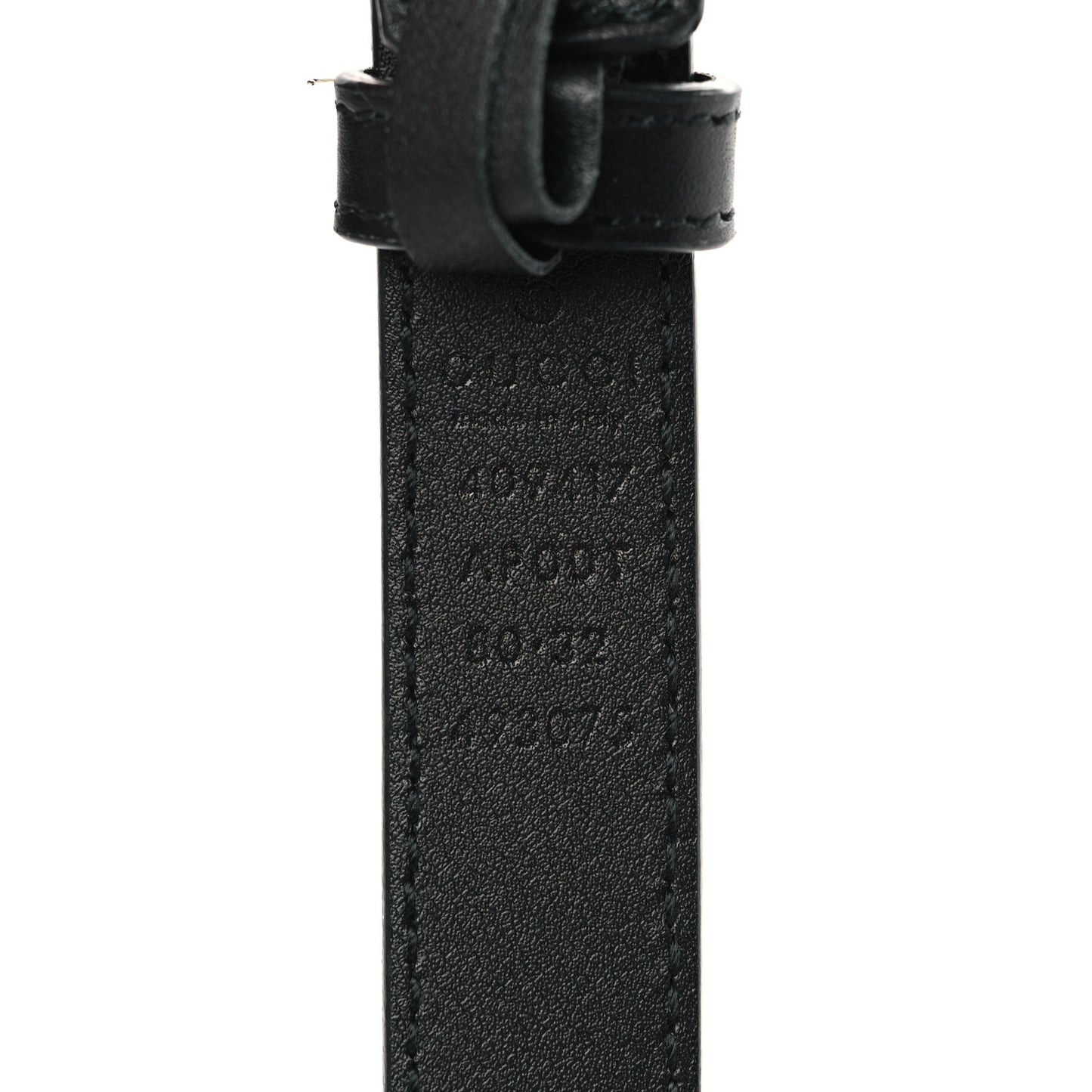 Calfskin Double G 20mm Belt 80 32 Black