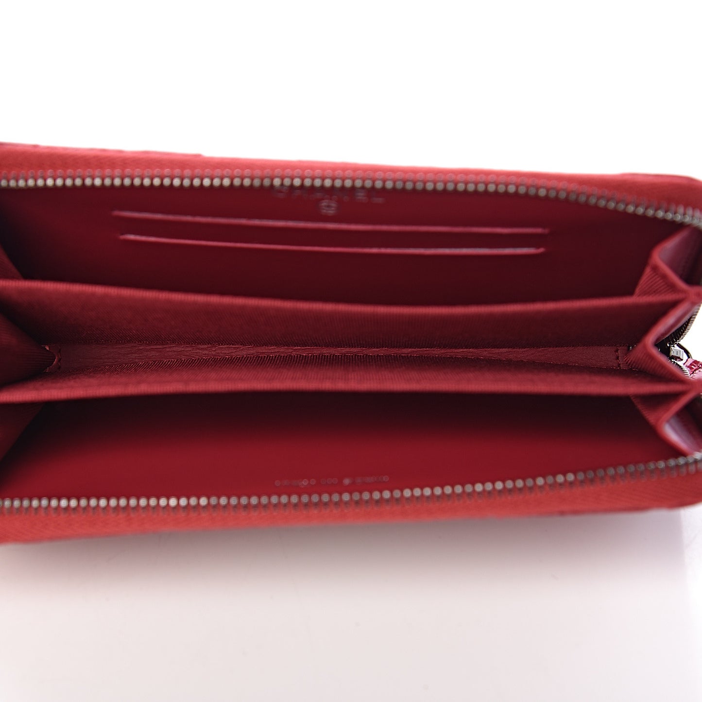Patent Goatskin Paris Dallas Zip Around Wallet Red