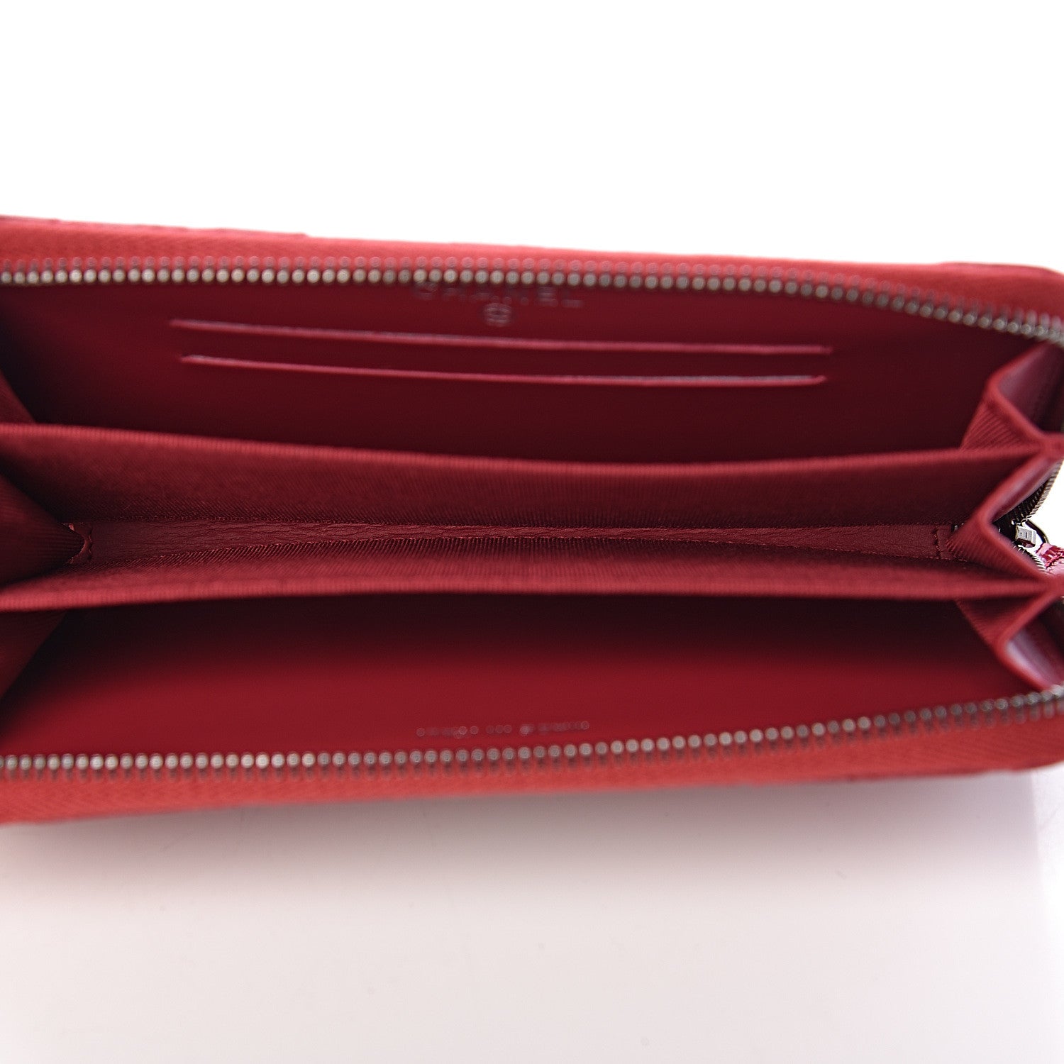 Chanel Patent Goatskin Paris Dallas Zip Around Wallet Red 5 of 9