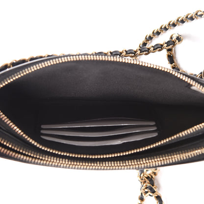 Chanel Caviar Quilted CC Filigree Clutch With Chain Black 5 of 14