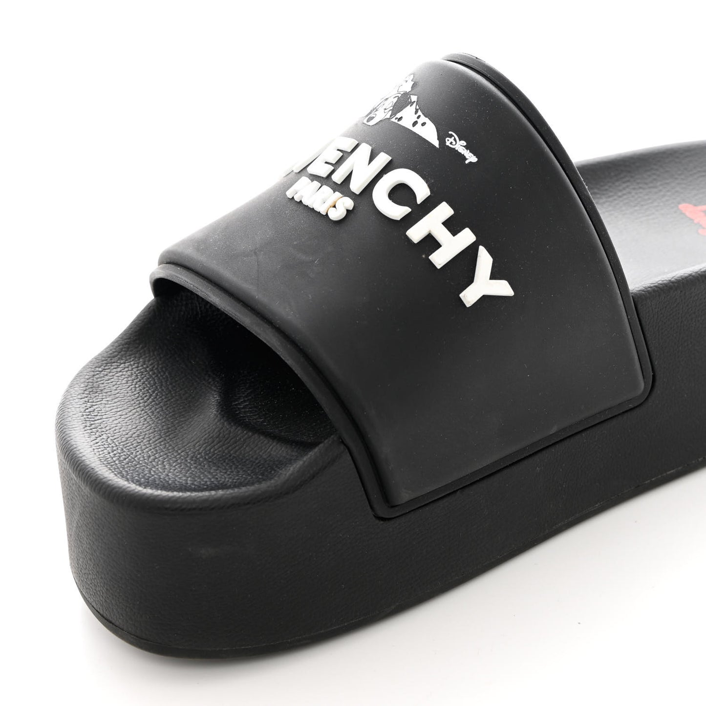 Rubber Logo 101 Dalmatians Print Platform Slides 39 Black
