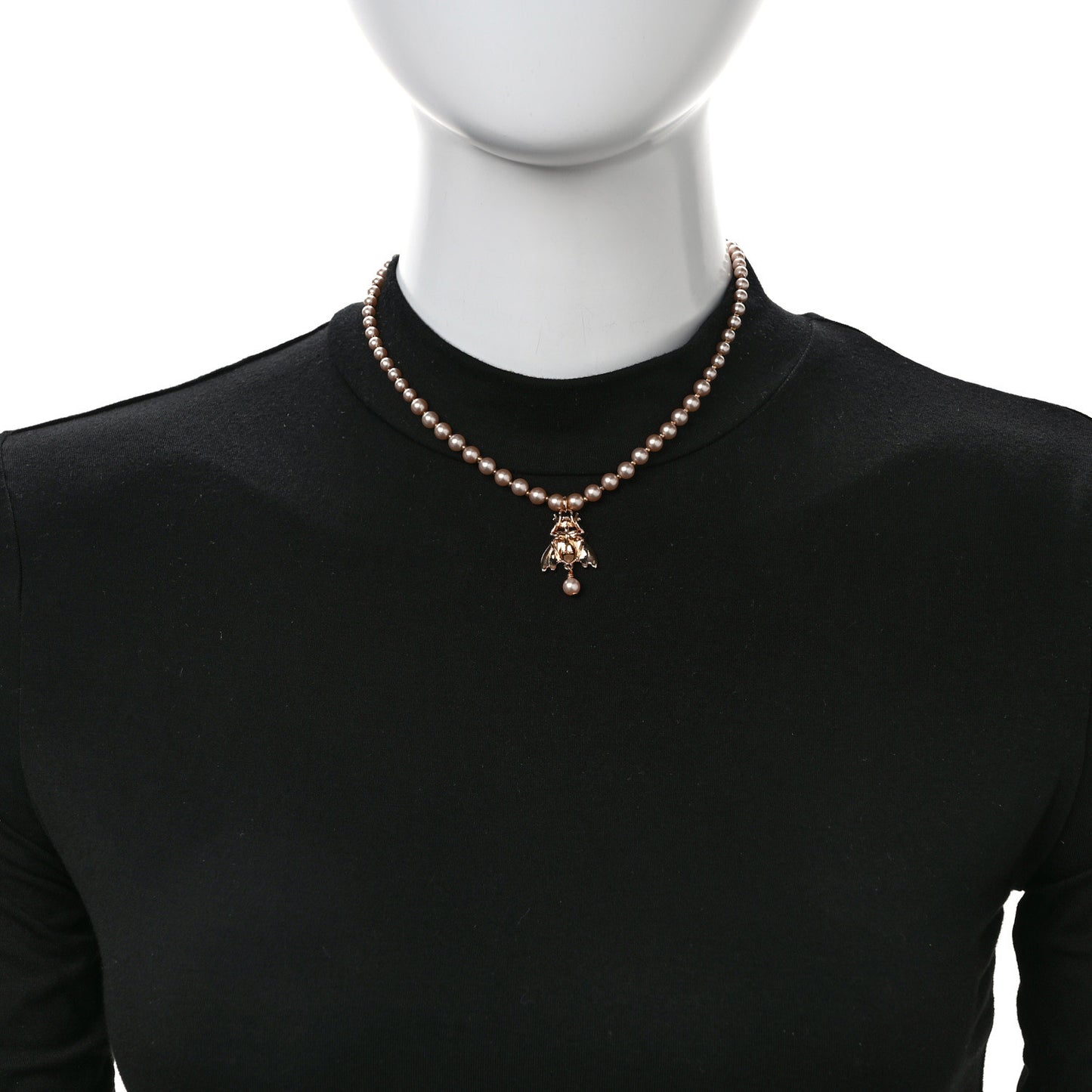 Pearl Bee Choker Necklace Gold