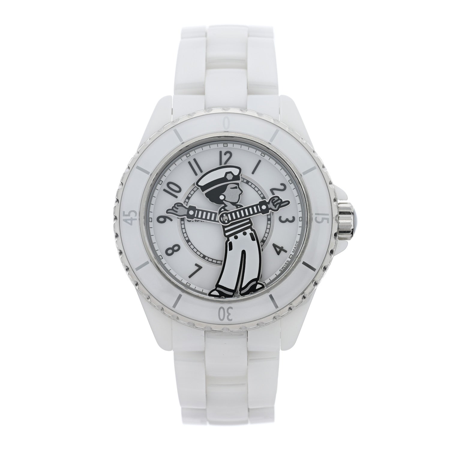 Chanel Stainless Steel Ceramic 38mm J12 Limited Edition Mademoiselle La Pausa Automatic Watch White 1 of 5