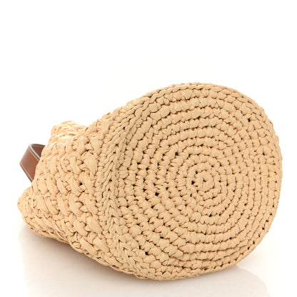 Celine Raffia Calfskin Drawstring Teen Natural Tan 4 of 11