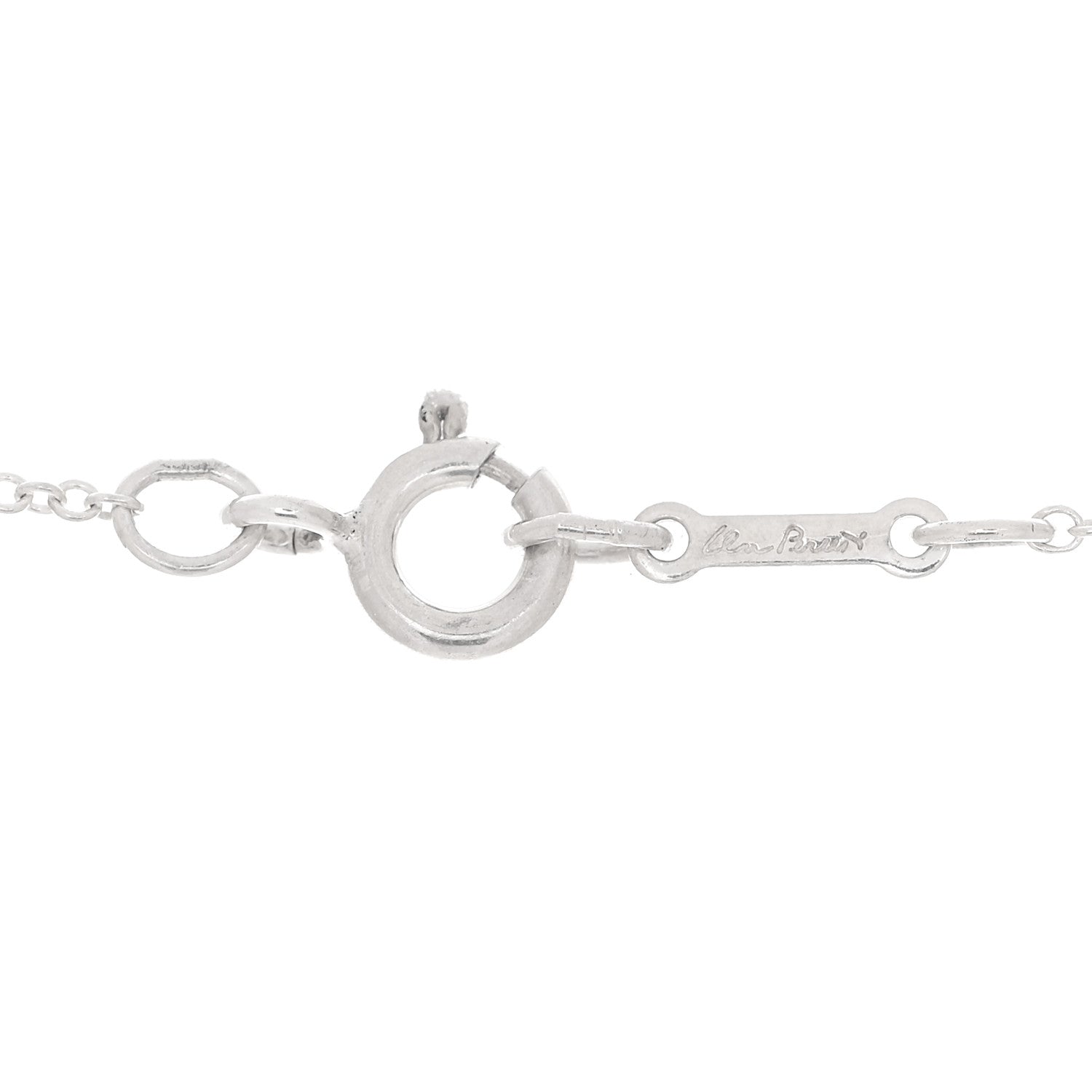 Tiffany Sterling Silver 12mm Elsa Peretti Cross Pendant Necklace 4 of 5