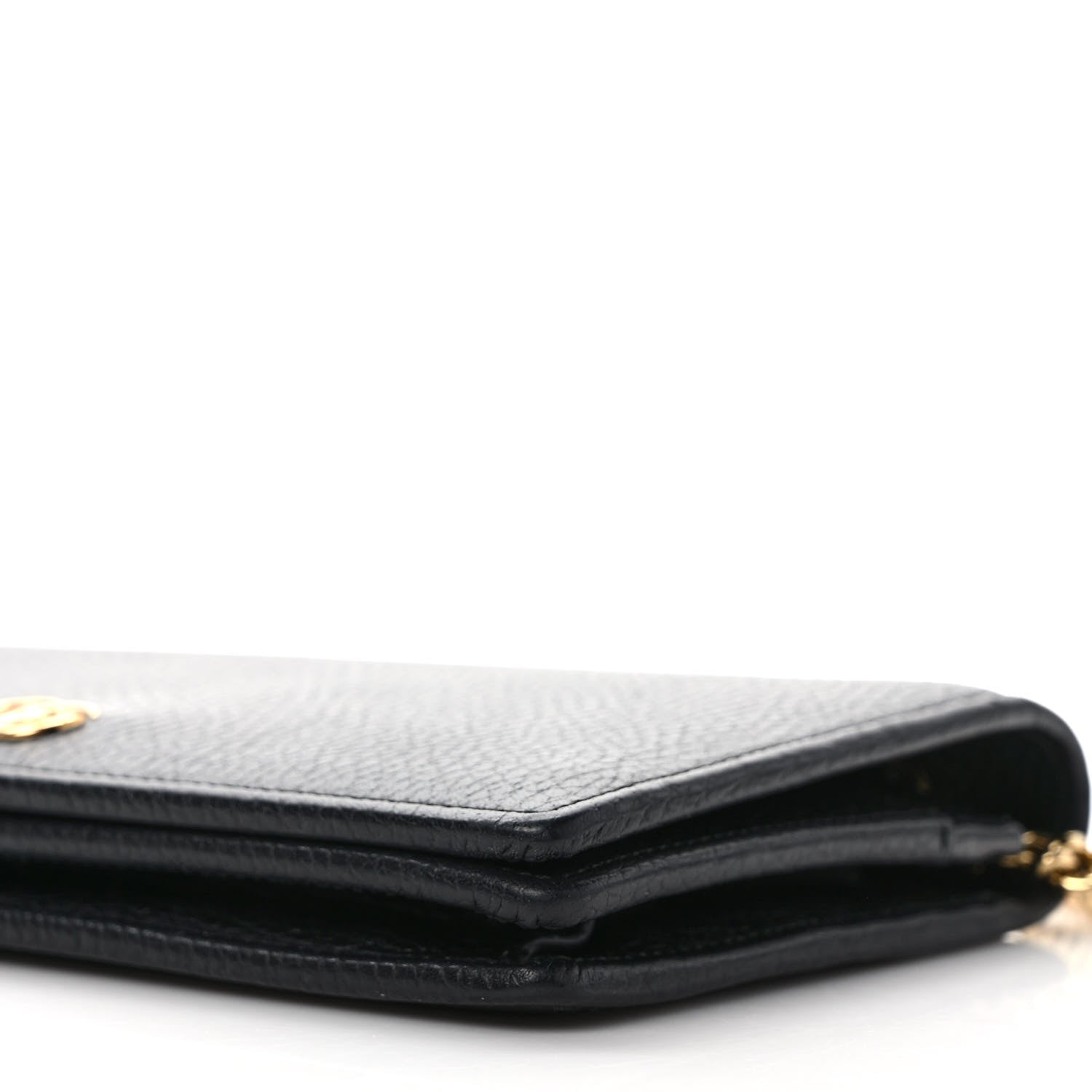 Gucci Calfskin Mini GG Marmont Chain Wallet Black 8 of 10