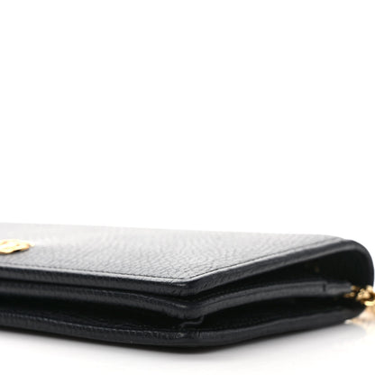 Gucci Calfskin Mini GG Marmont Chain Wallet Black 8 of 10