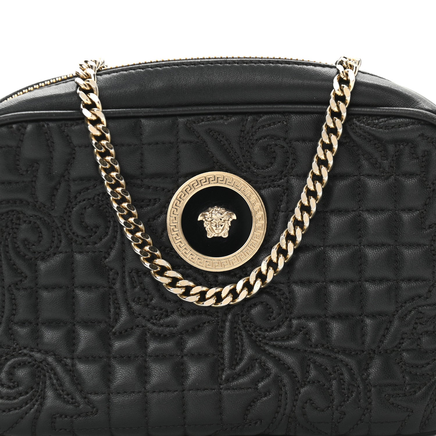 Versace Nappa Quilted Medusa Camera Bag Black 7 of 9