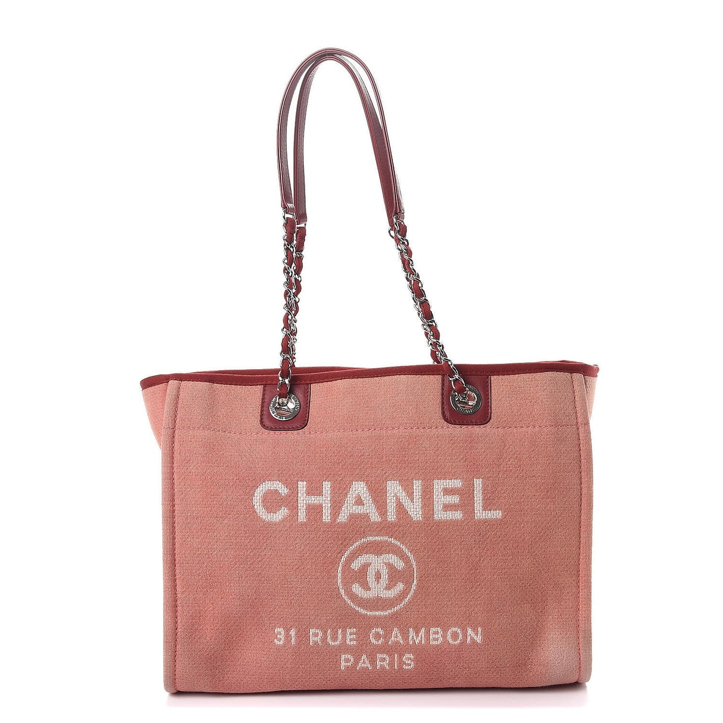 Canvas Small Deauville Tote Red