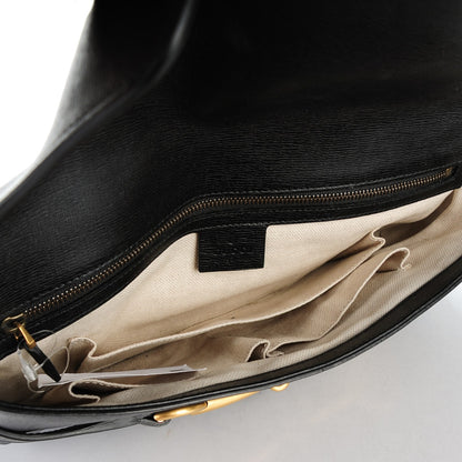 Gucci Calfskin Large Bright Bit Clutch Black 5 of 7