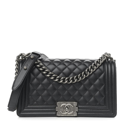 Chanel Caviar Quilted Medium Boy Flap Black 1 of 11