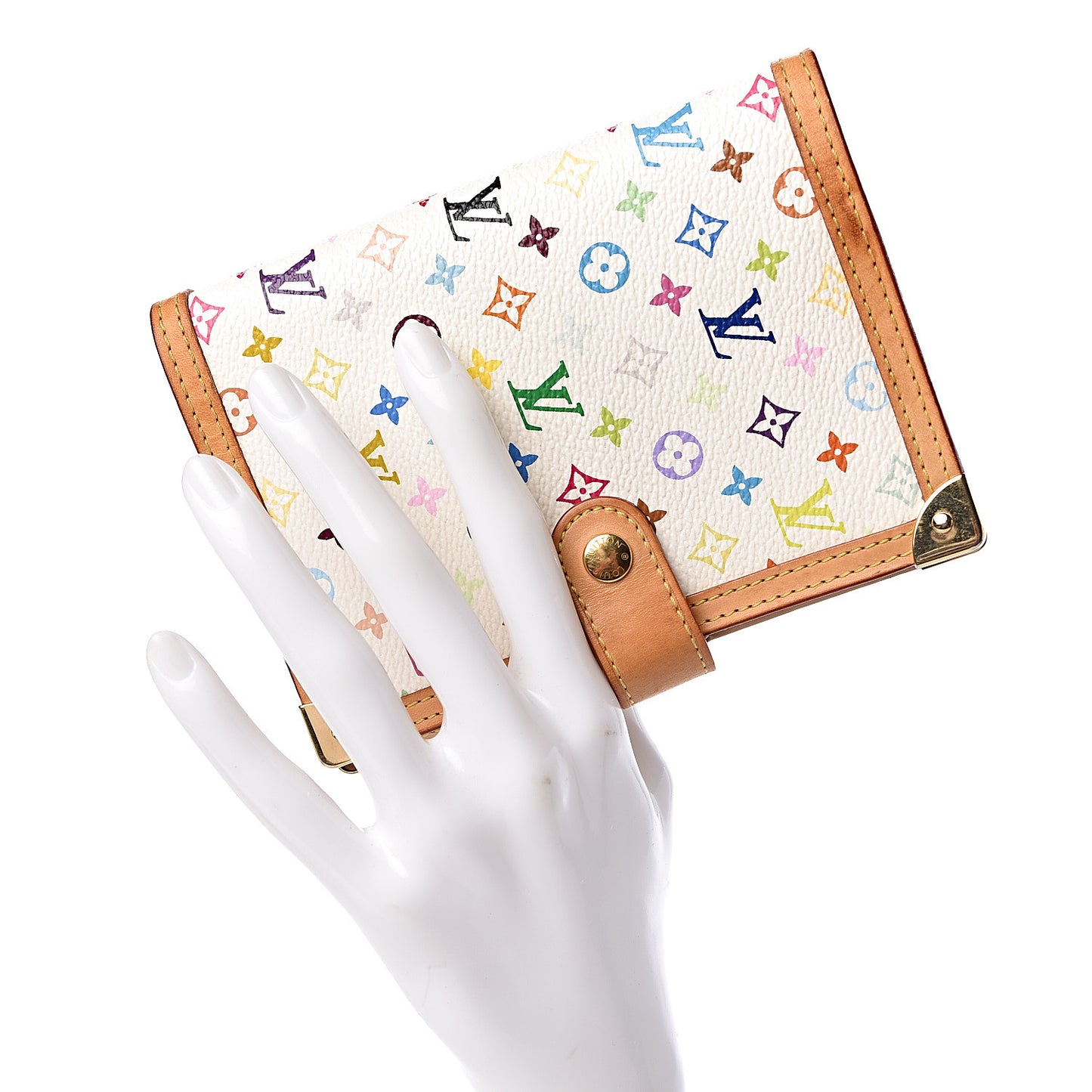 Monogram Multicolor Small Ring Agenda Cover White