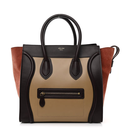 Celine Smooth Calfskin Suede Mini Tri-Color Luggage Beige 1 of 11