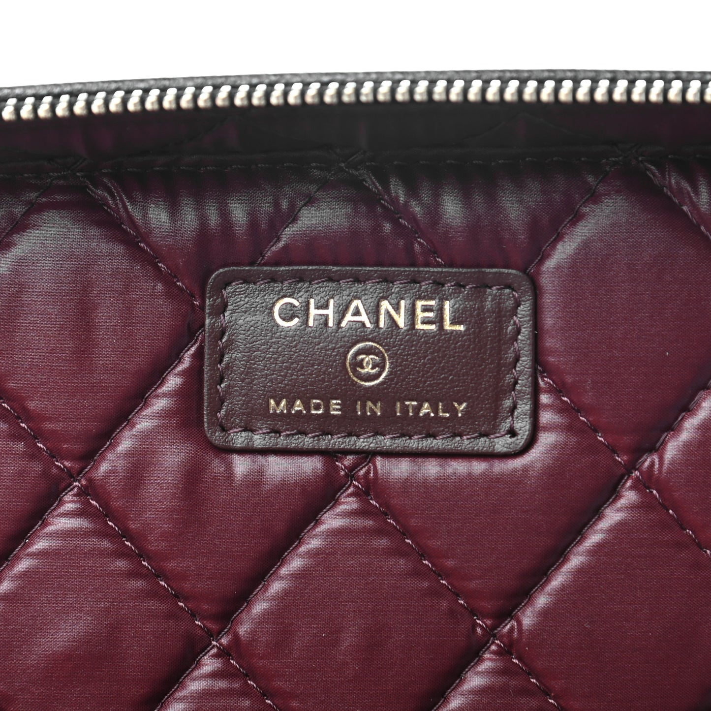 Caviar Quilted Large Vanity Pouch Black