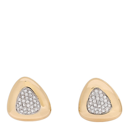 Roberto Coin 18K Yellow Gold Diamond Capri Plus Earrings 1 of 4