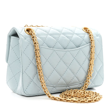 Chanel Aged Calfskin Quilted 2.55 Reissue Mini Flap Light Blue 3 of 10