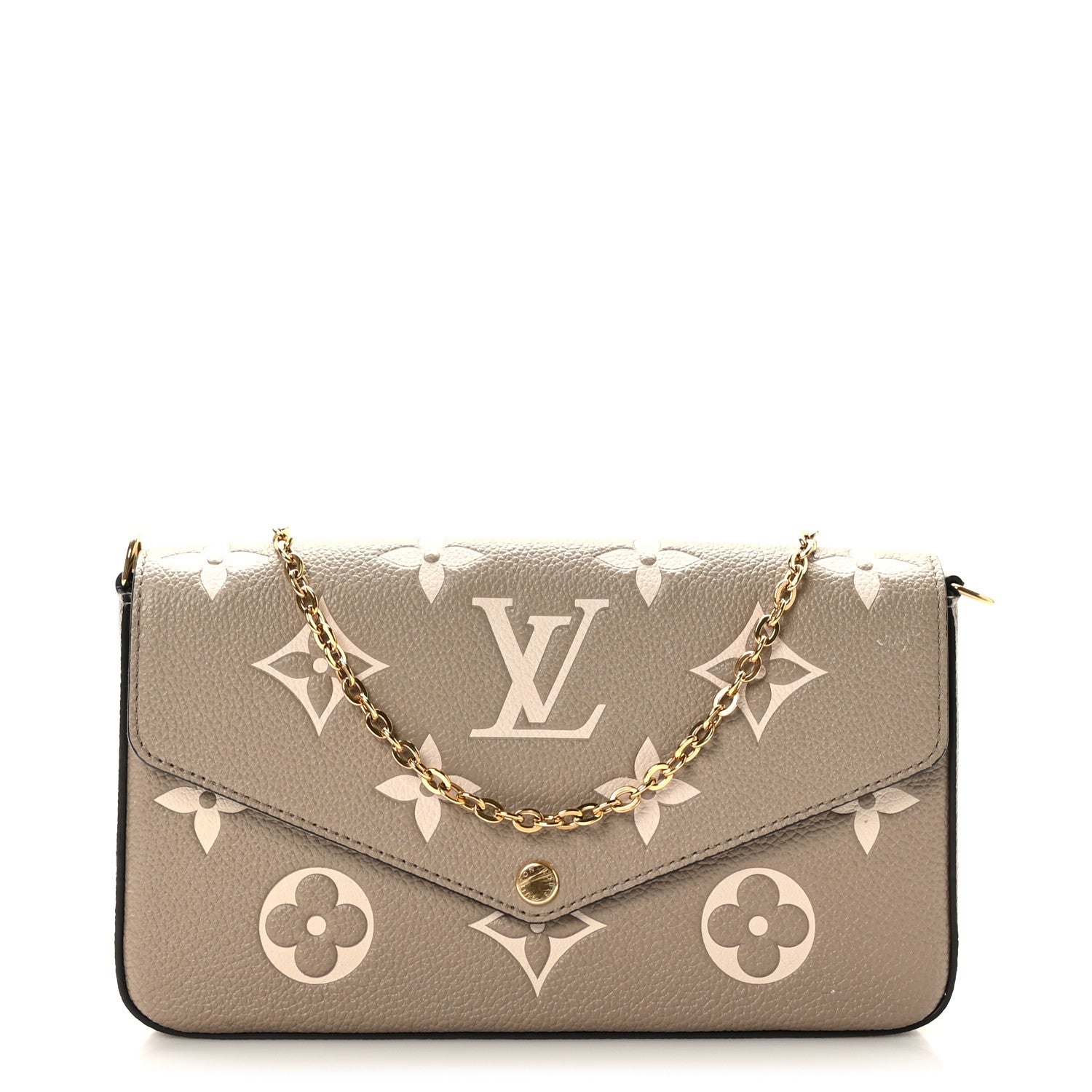 Louis Vuitton Empreinte Monogram Giant Felicie Pochette Tourterelle Creme 1 of 10