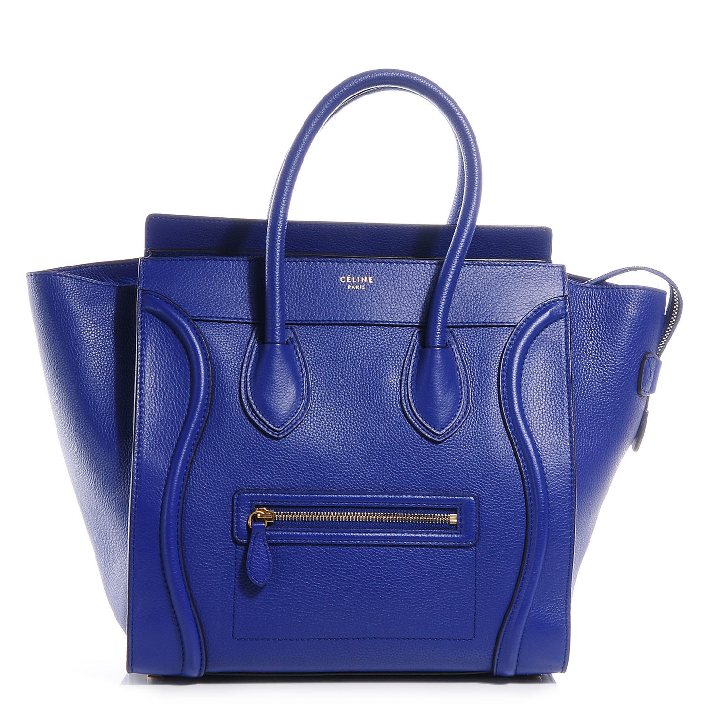Drummed Calfskin Mini Luggage Indigo