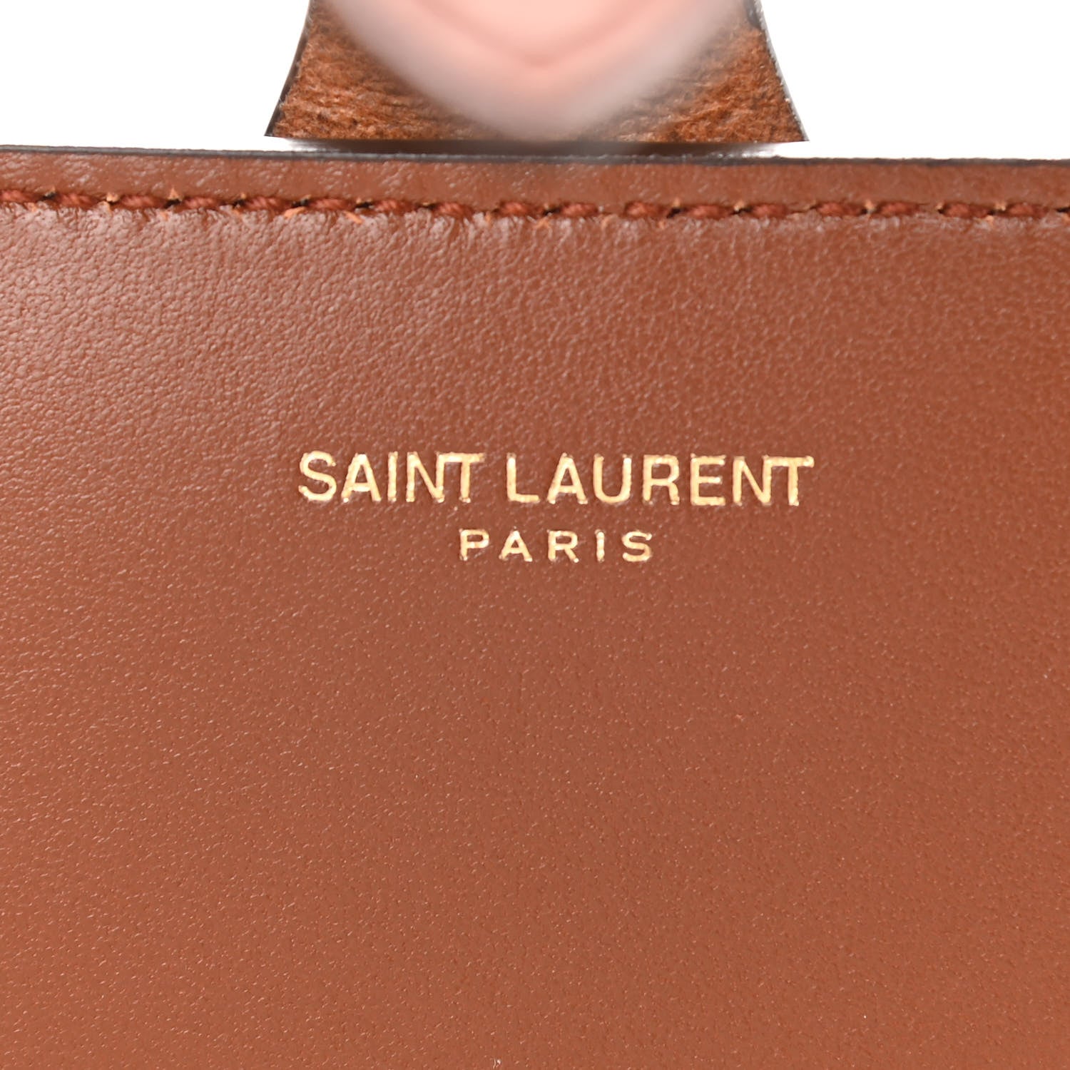 Saint Laurent Canvas Smooth Calfskin Le Monogramme Medium Buckle Satchel Chestnut 7 of 12