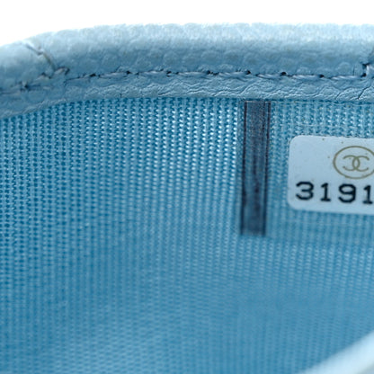 Chanel Caviar Quilted Card Holder Light Blue 7 of 8