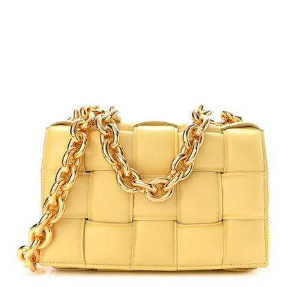 Bottega Veneta Lambskin Maxi Intreccio Padded Chain Cassette Crossbody Bag Butter 1 of 9