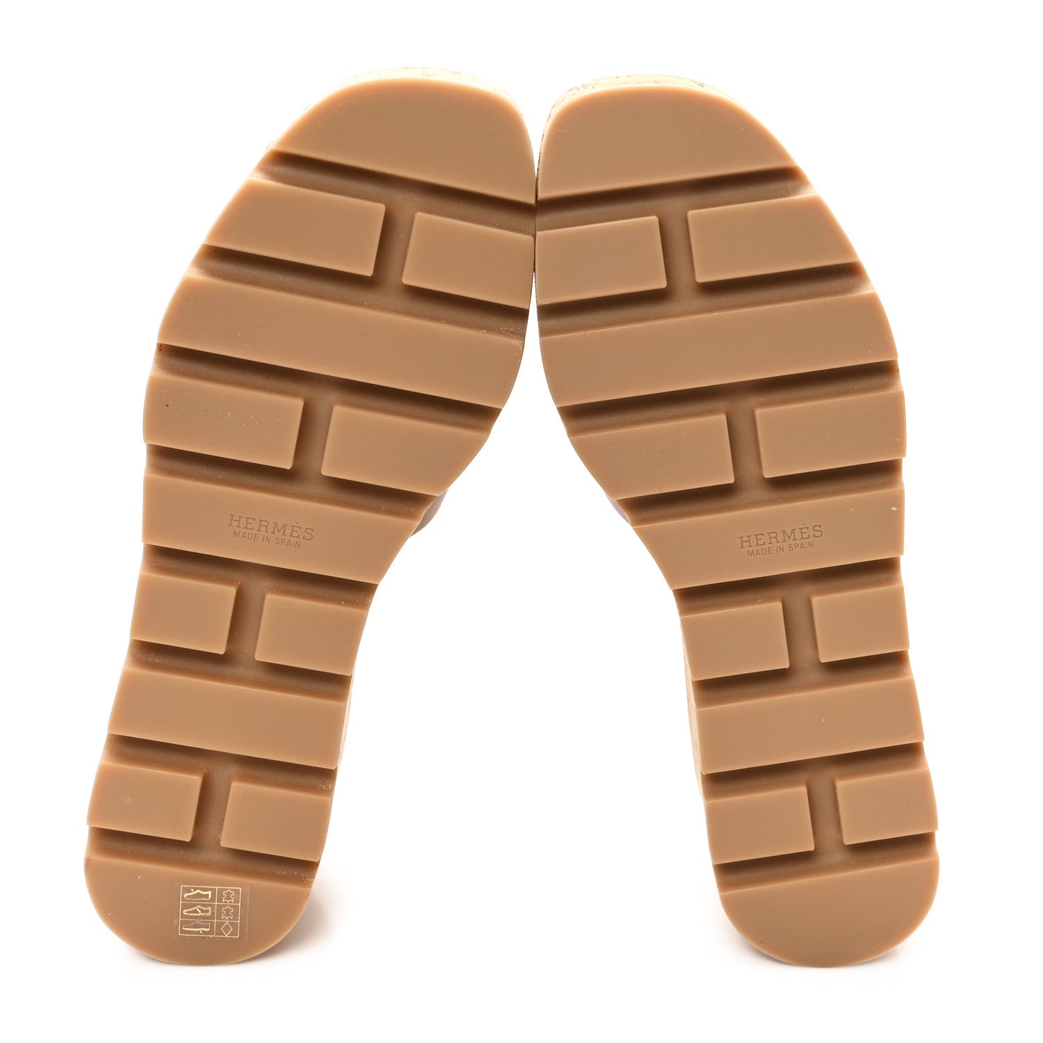 Hermes Calfskin Cork Eze 30 Sandals 37 Gold 6 of 10