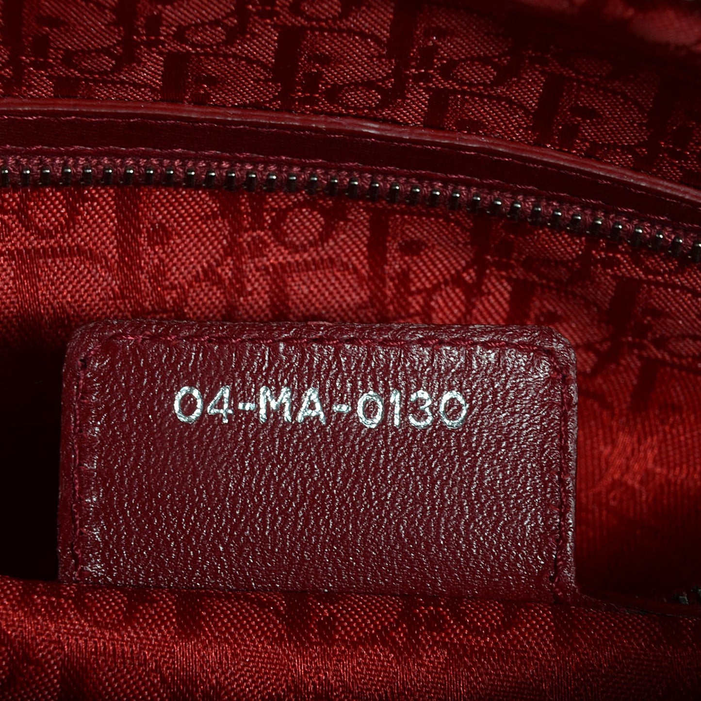 Lambskin Cannage Large Lady Dior Red