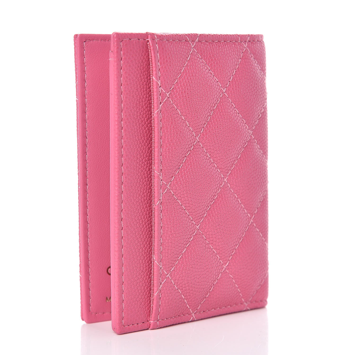 Chanel Caviar Quilted Card Holder Wallet Pink 3 of 8