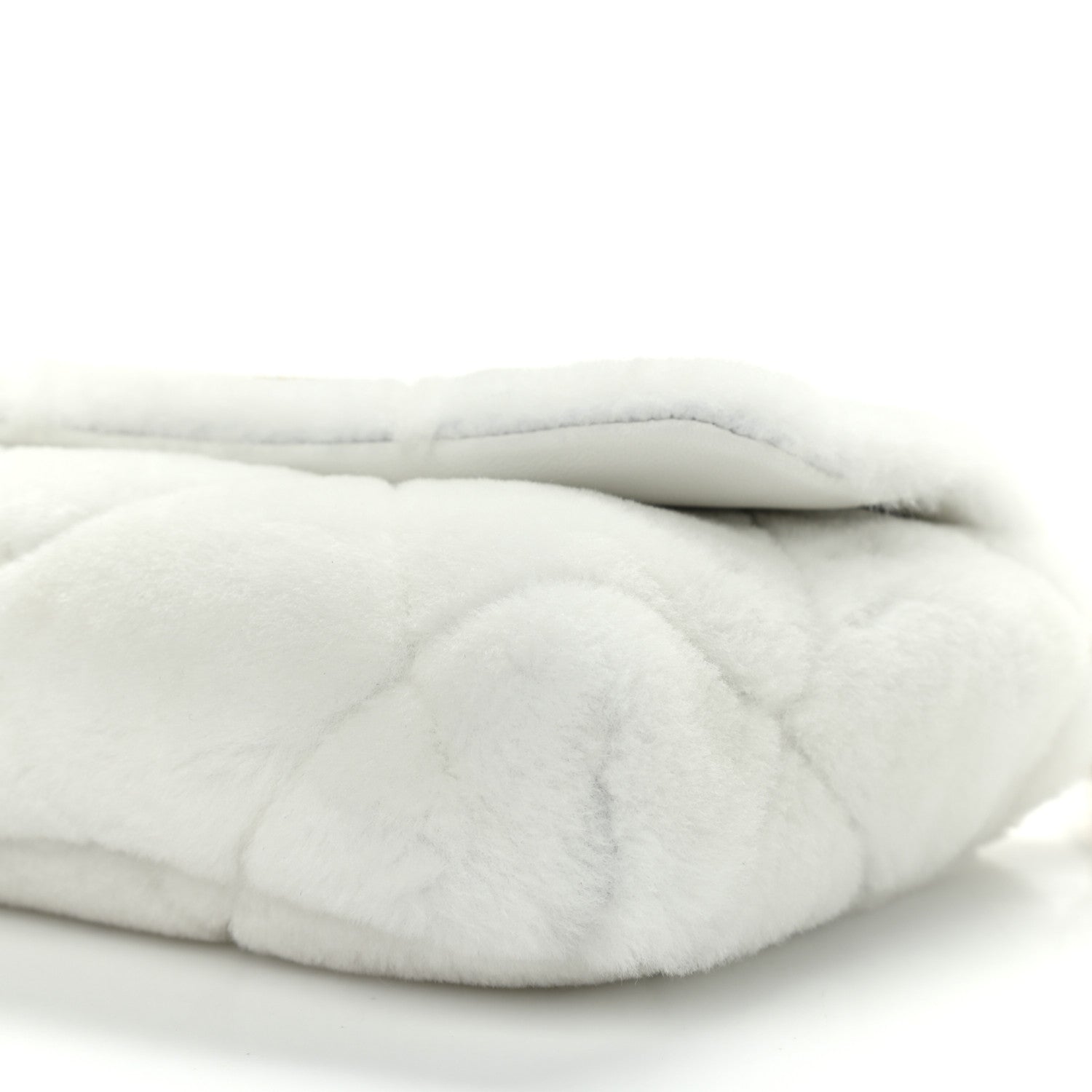 Chanel Shearling Lambskin Crystal Strass Flap White 10 of 11