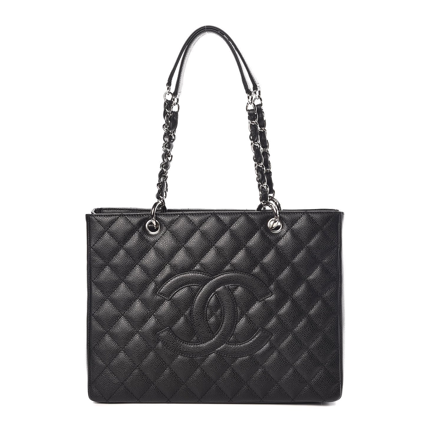 Caviar Quilted Grand Shopping Tote GST Black