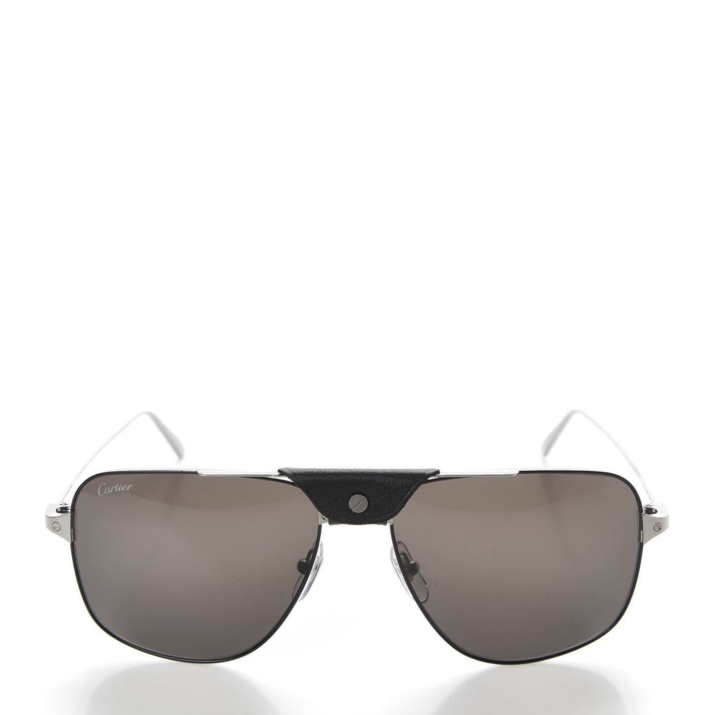 Ruthenium Santos De Aviator Sunglasses Grey