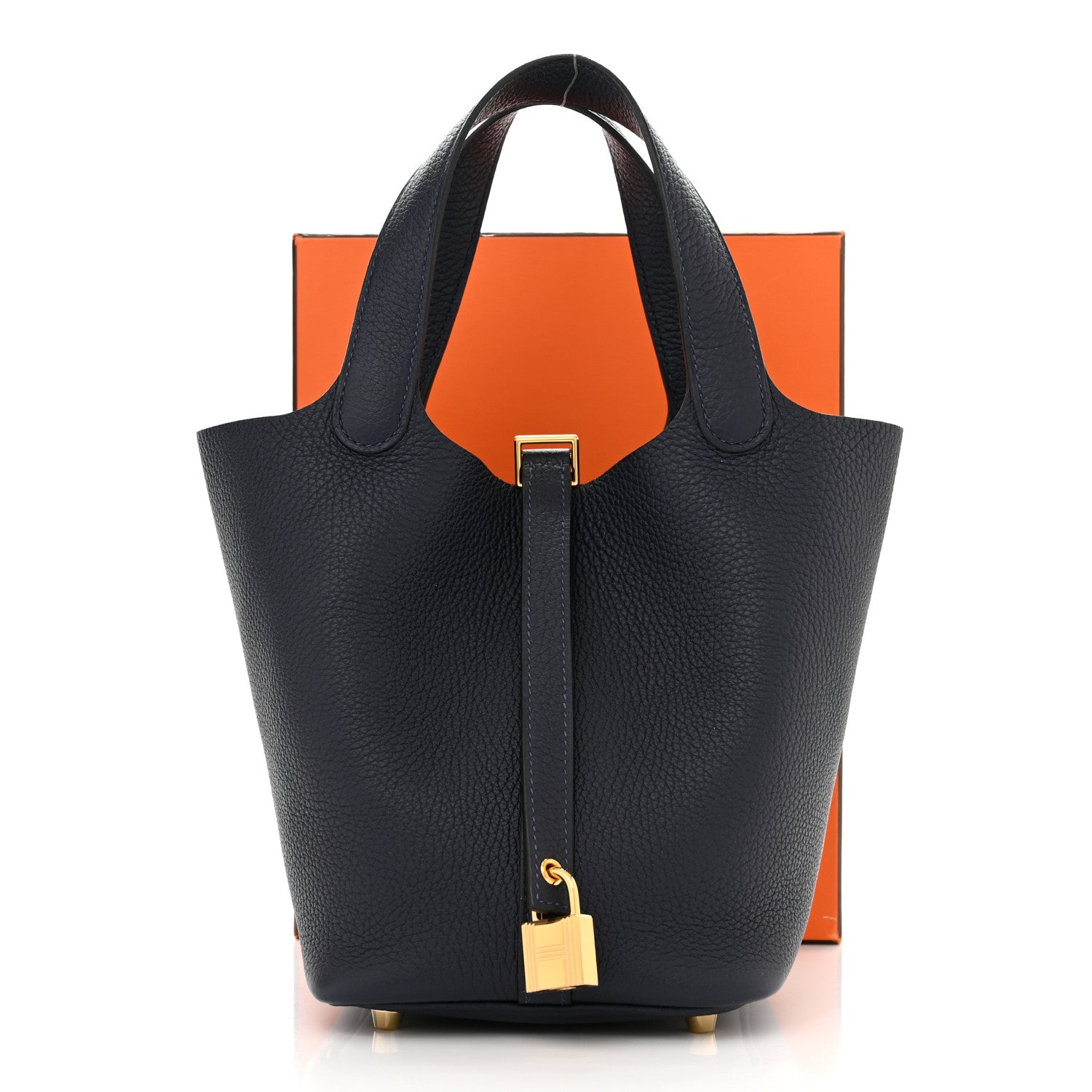 Hermes Taurillon Clemence Picotin Lock 18 PM Bleu Nuit 11 of 11