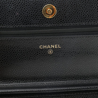 Chanel Caviar Quilted Wallet on Chain WOC Black 6 of 12