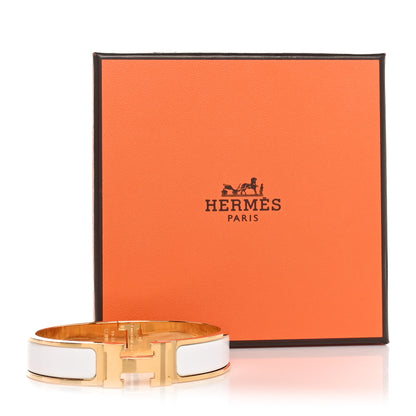 Hermes Enamel Narrow Clic Clac H Bracelet PM White 6 of 6