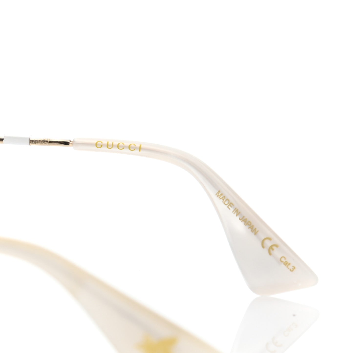 Metal Round Frame Tiger Print Sunglasses GG0061S Gold