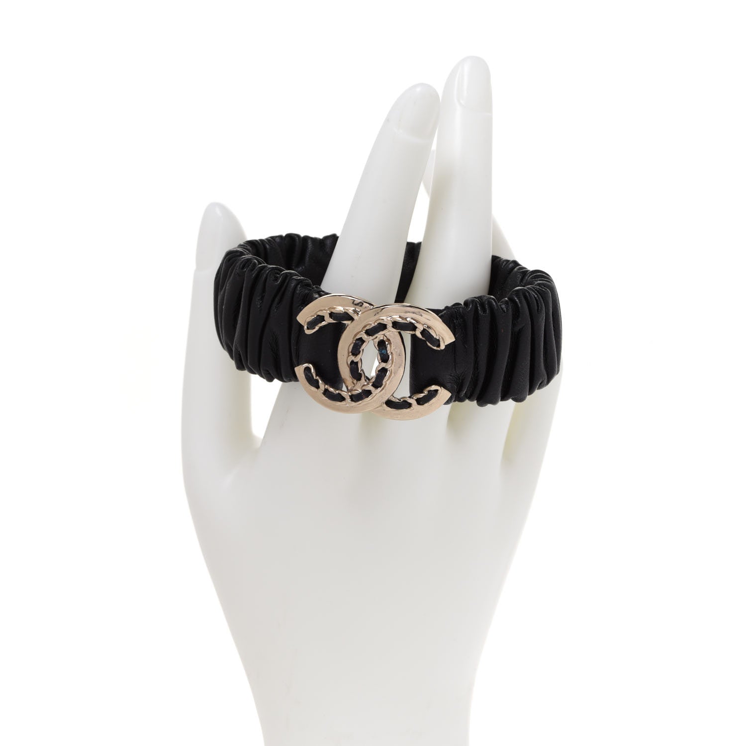 Chanel Lambskin CC Chain Bracelet Black 2 of 5