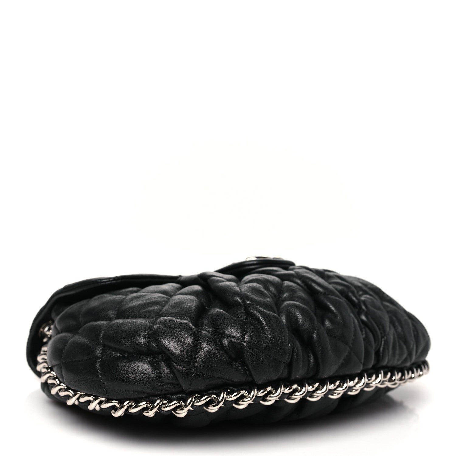 Chanel Washed Lambskin Quilted Large Chain Around Flap Black 4 of 10