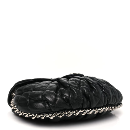 Chanel Washed Lambskin Quilted Large Chain Around Flap Black 4 of 10