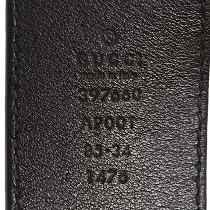 Gucci Calfskin Double G 40mm Belt 85 34 Dark Cocoa 3 of 6
