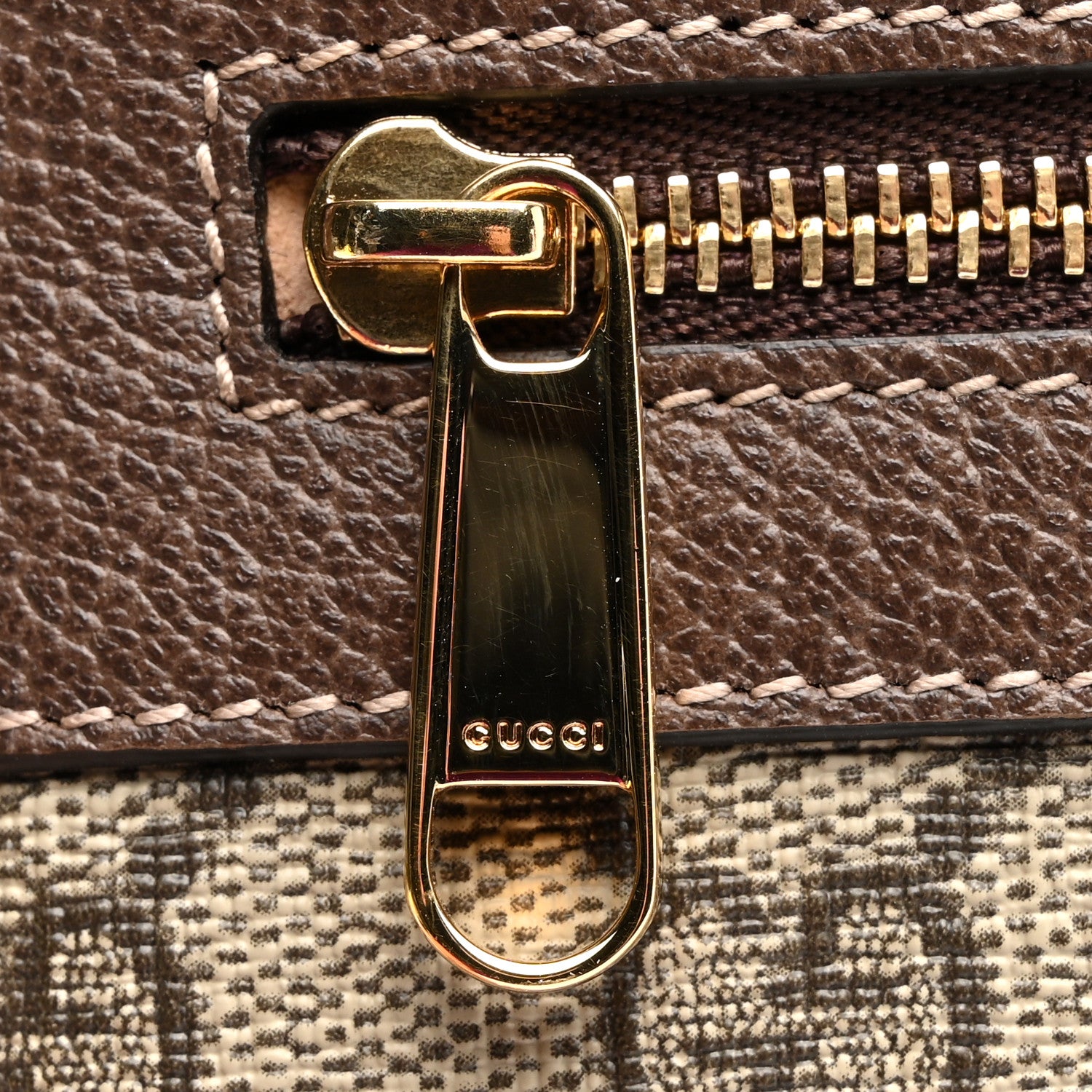 Gucci GG Supreme Monogram Large Ophidia Pouch Clutch Brown 9 of 12