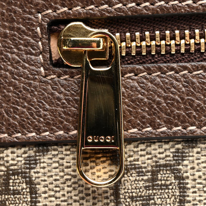 Gucci GG Supreme Monogram Large Ophidia Pouch Clutch Brown 9 of 12