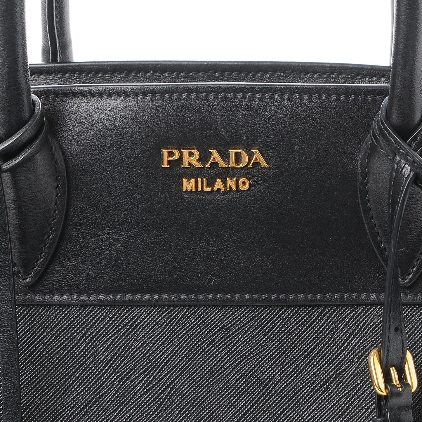 Saffiano City Calfskin Medium Esplanade Tote Black