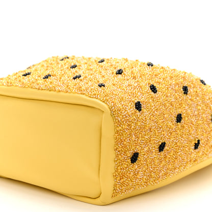 Loewe Buttery Nappa Beaded Lambskin Mini Squeeze Bag Yellow 9 of 10