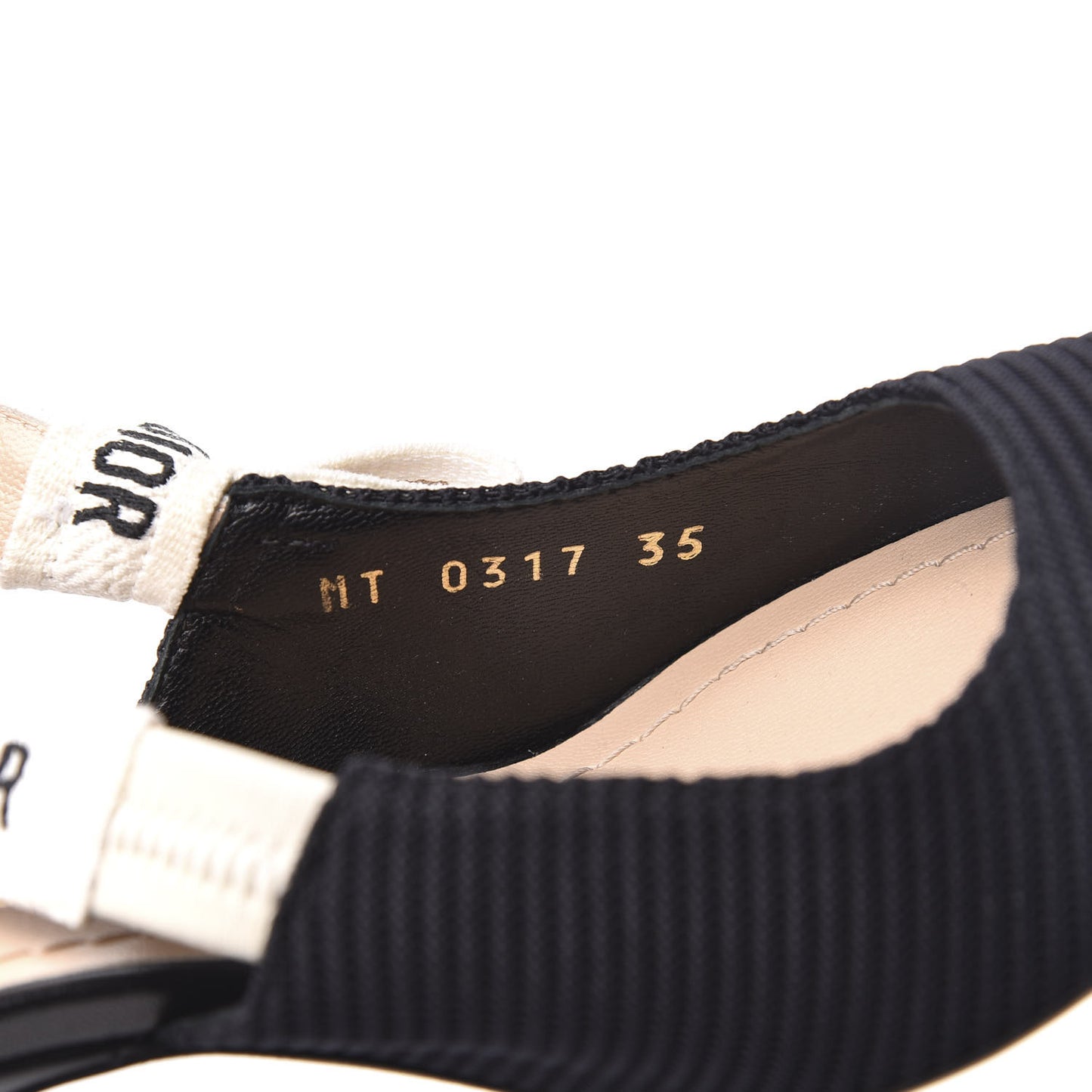 Technical Canvas Ribbon J Adior Slingback 65mm Pumps 35 Black