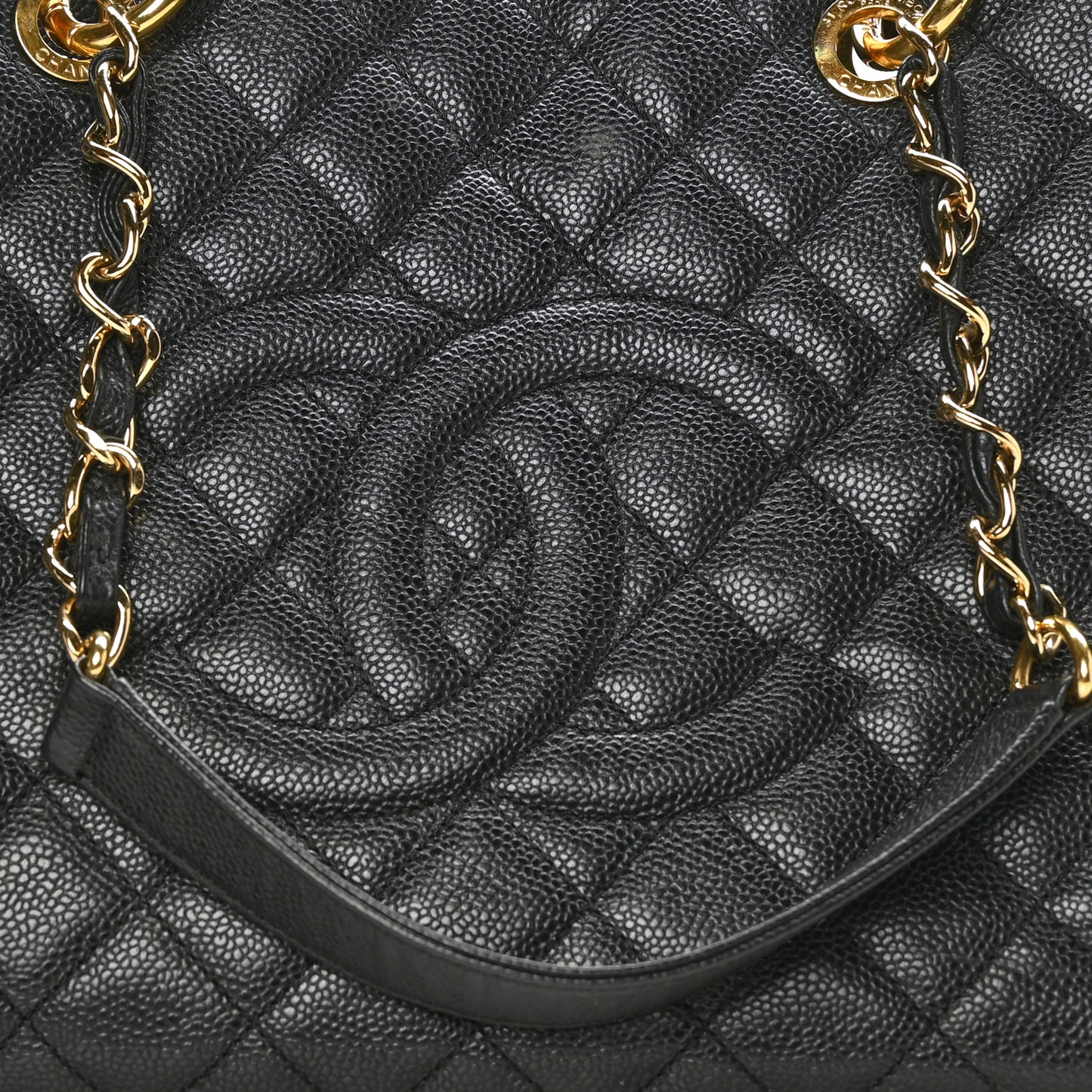 Caviar Quilted XL Grand Shopping Tote GST Black
