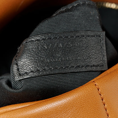 Saint Laurent Lambskin Quilted Medium Loulou Puffer Monogram Chain Satchel Miel Dark 7 of 10