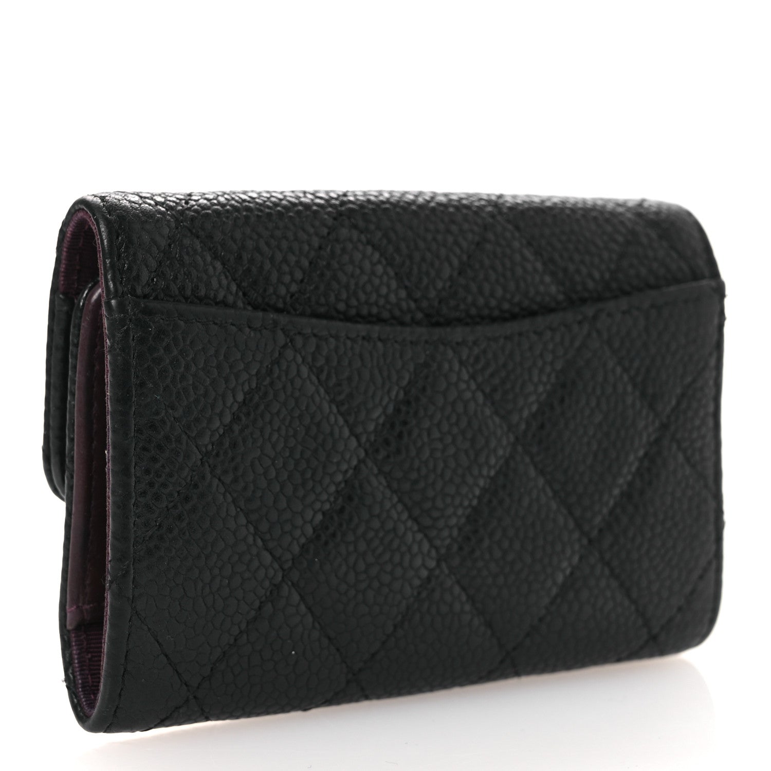 Chanel Caviar Quilted Classic 4 Key Holder Wallet Black 3 of 12