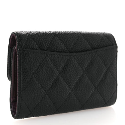 Chanel Caviar Quilted Classic 4 Key Holder Wallet Black 3 of 12