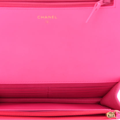 Chanel Jersey Quilted Chanel 19 Wallet On Chain WOC Pink 4 of 11