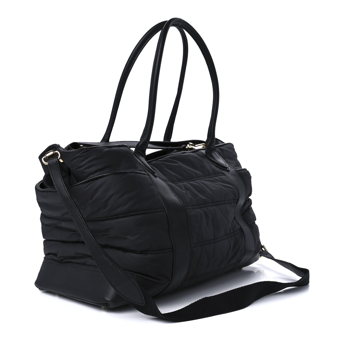 Nylon Large Olympia Diaper Bag Black